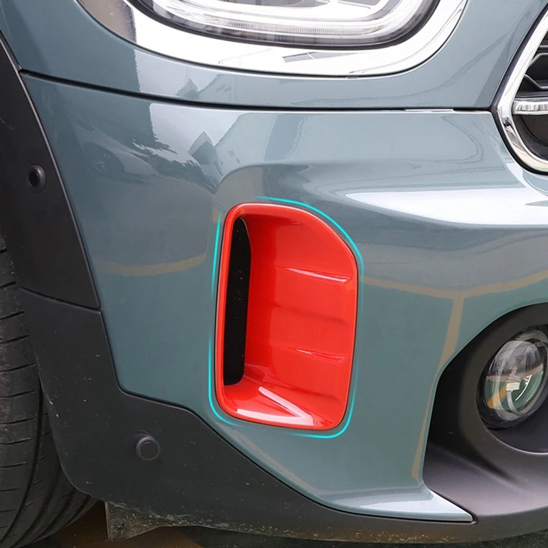 Car Front Bumper Side Air Vent Intake Frame Cover Countryman Duct Outlet Hood Shell Case For Mini Cooper F60 2017-2022