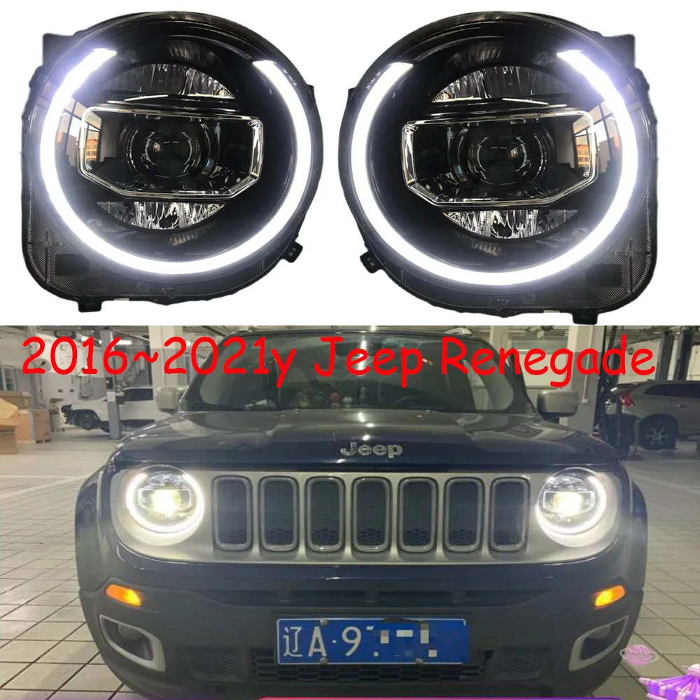 1pcs car bumpe headlamp for Renegade headlight 2016~2021y car accessories head lamp for Jeep Renegade fog light