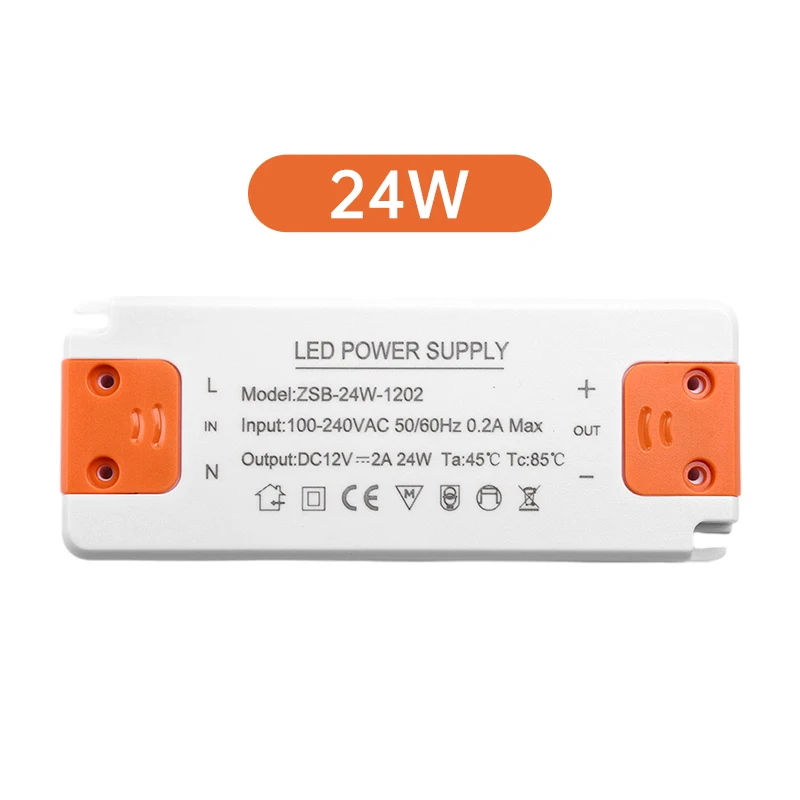 LED Driver Power Supply 12W 18W 24W 36W AC 110V 220V 12V 1A -3A  Power Supply Control Lighting Transformers For LED Light Strip