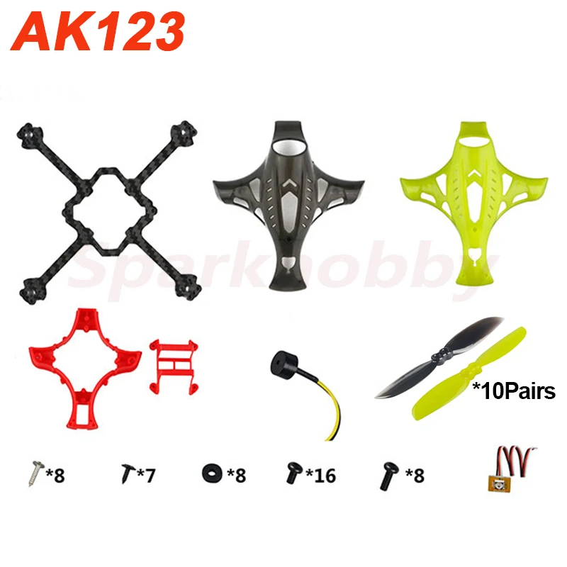 LDARC AK103 109mm AK123 122mm 3inch Toothpick Carbon Fiber Frame Kit With LDARC 65mm Propeller For RC Cinewhoop FPV Drones