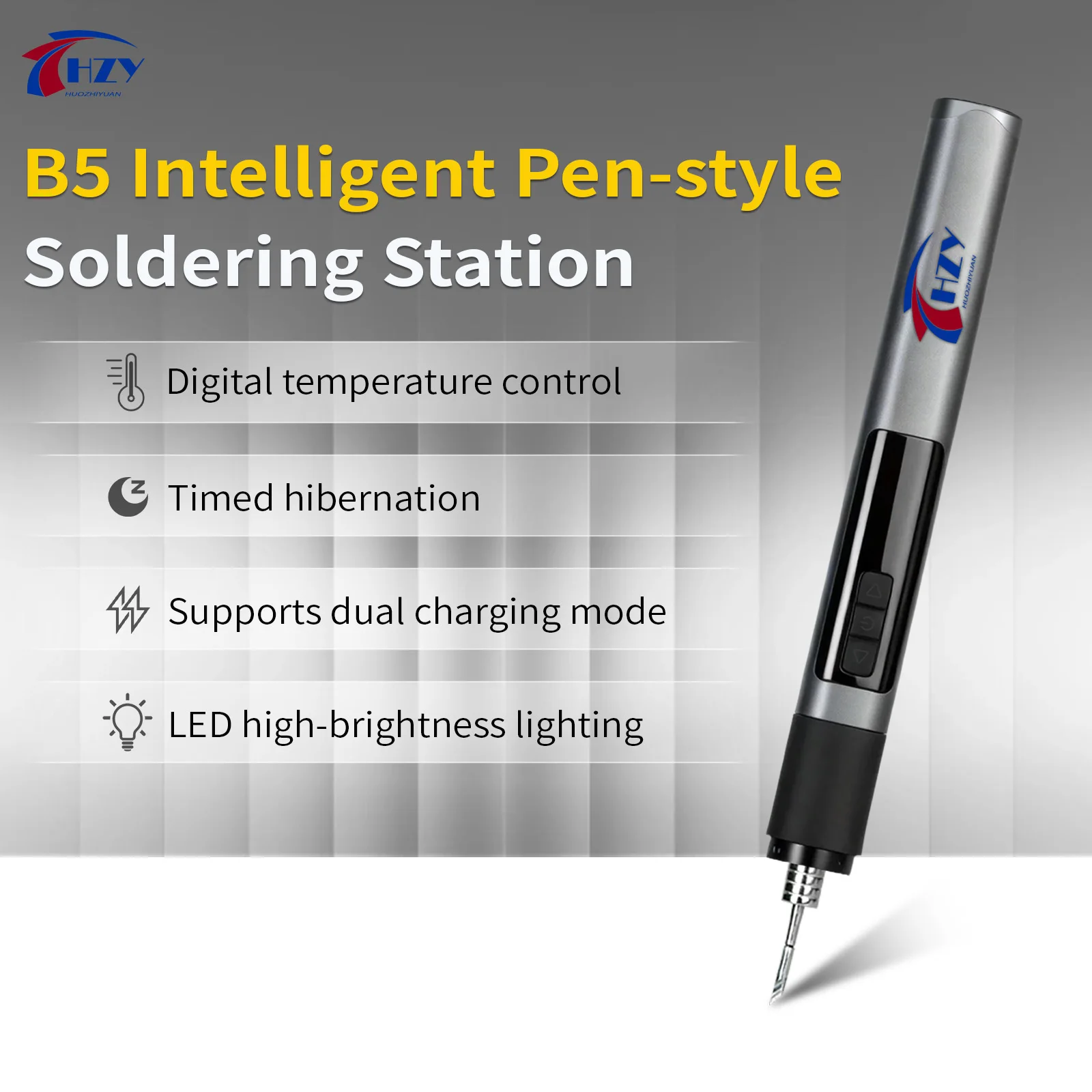 75W HZY B5 Intelligent Electric Soldering Irons 180-480℃ Adjustable Welding Solder Rework Station Type-C Portable Repair Tools