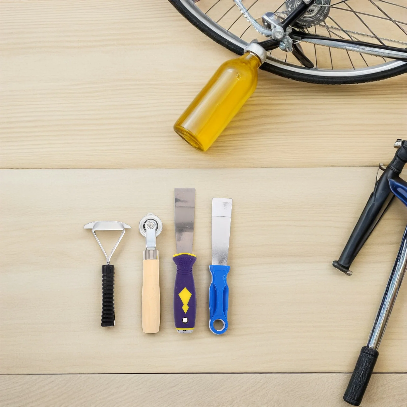 

1Set Tire Repair Tool Buffer Balance Weight Remover Putty Scraper Vulcanizing Roller Patch Prep Car Motorcycle Garage