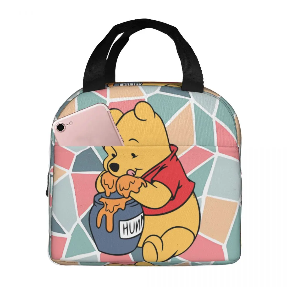 Famous Disney Animation Storage Bag Winnie the Pooh Grils Casual School Bento Box Multifunction