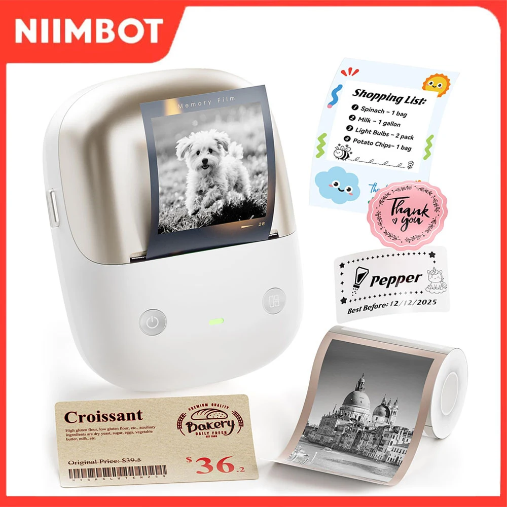 

Niimbot B2Pro 300DPI Portable Thermal Label Photo Printer Bluetooth Black-Red Printing For Print Barcode Photo Note Label New