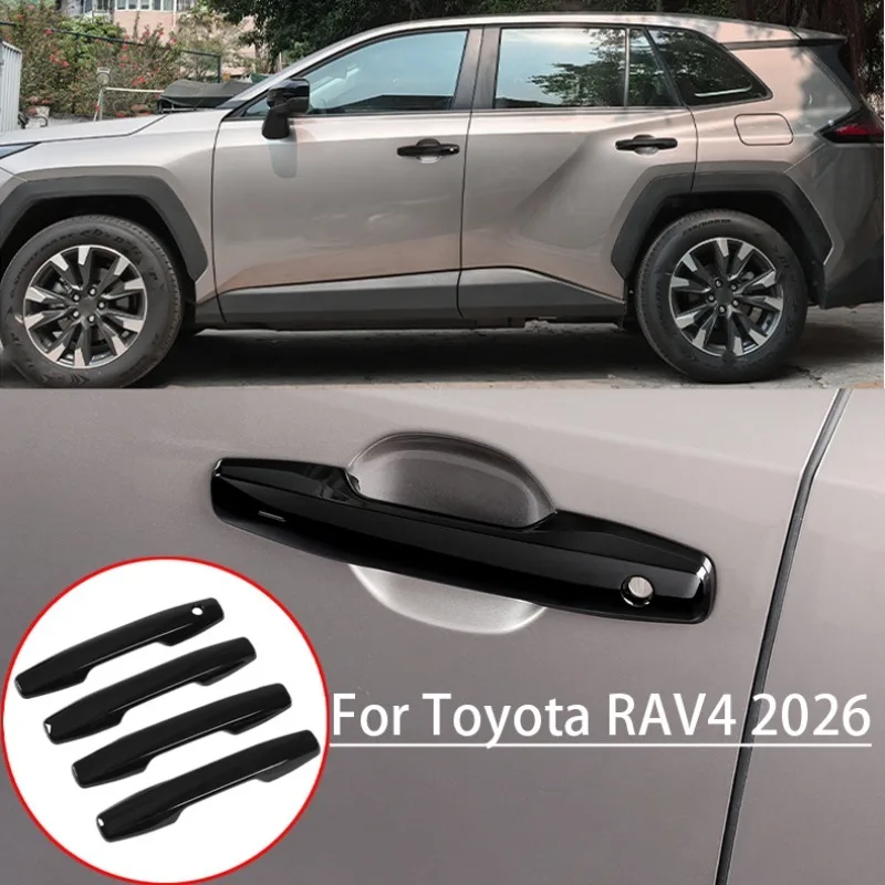 Clip-On Exterior Door Handle Trim Cover Sticker For Toyota RAV4 2026 LHD Car Exterior Decoration Accessories