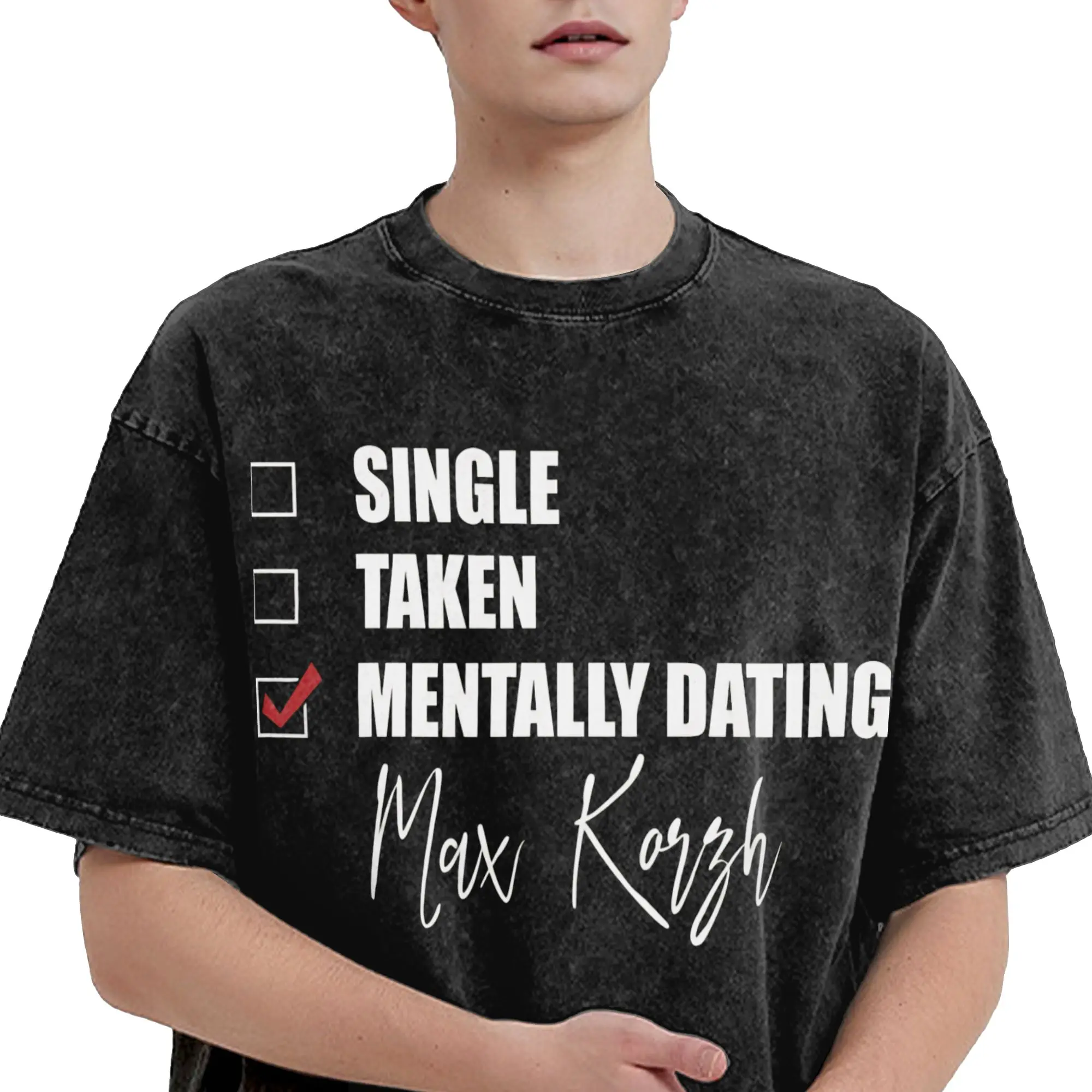 Graphic Printed Max Korzh - макс корж Washed T Shirt Merch Harajuku T-Shirts  for Men Women Tee Shirt