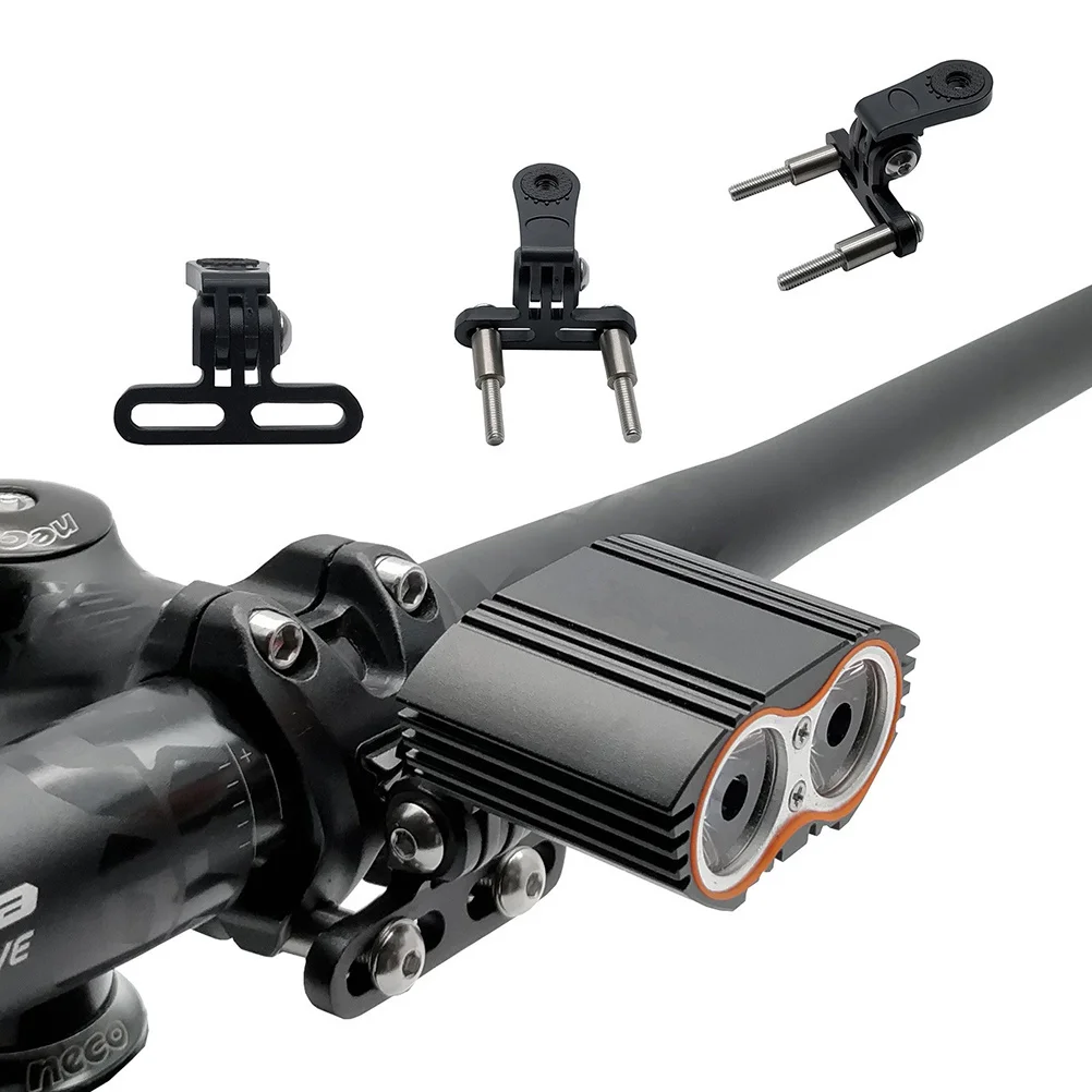 

Bike Headlight Bracket Aluminum Alloy Lightweight Rotatable Mount For Camera Light Lamp Black Compatible With Mountain Road