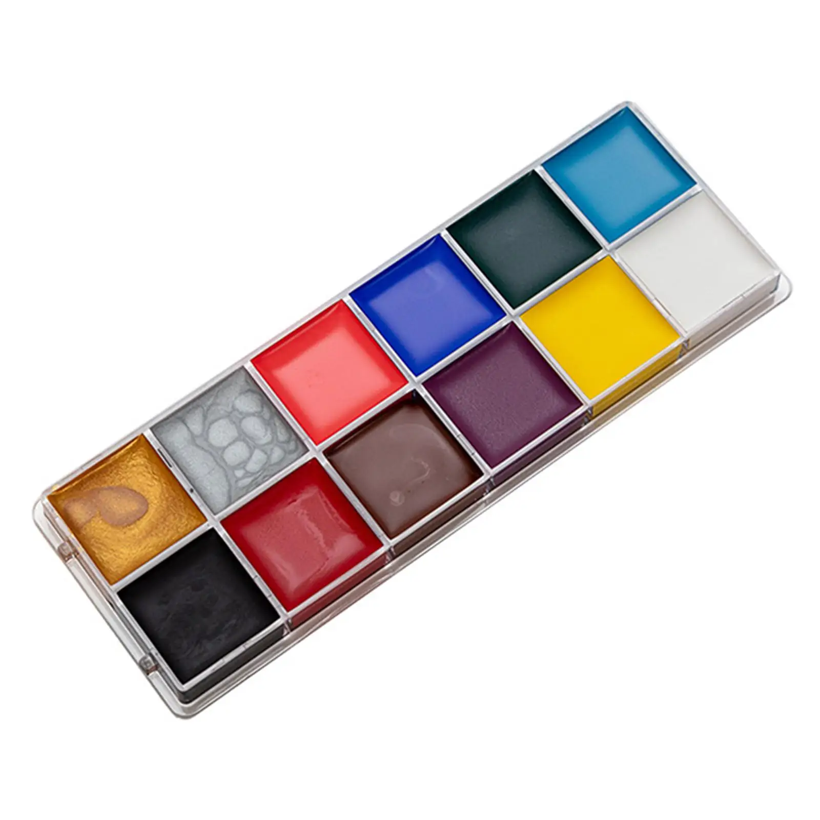 Face Body Paint Painting Palette 12 Colors Professional Face Paint Pigment for Halloween Festival Makeup Stage Performance Party