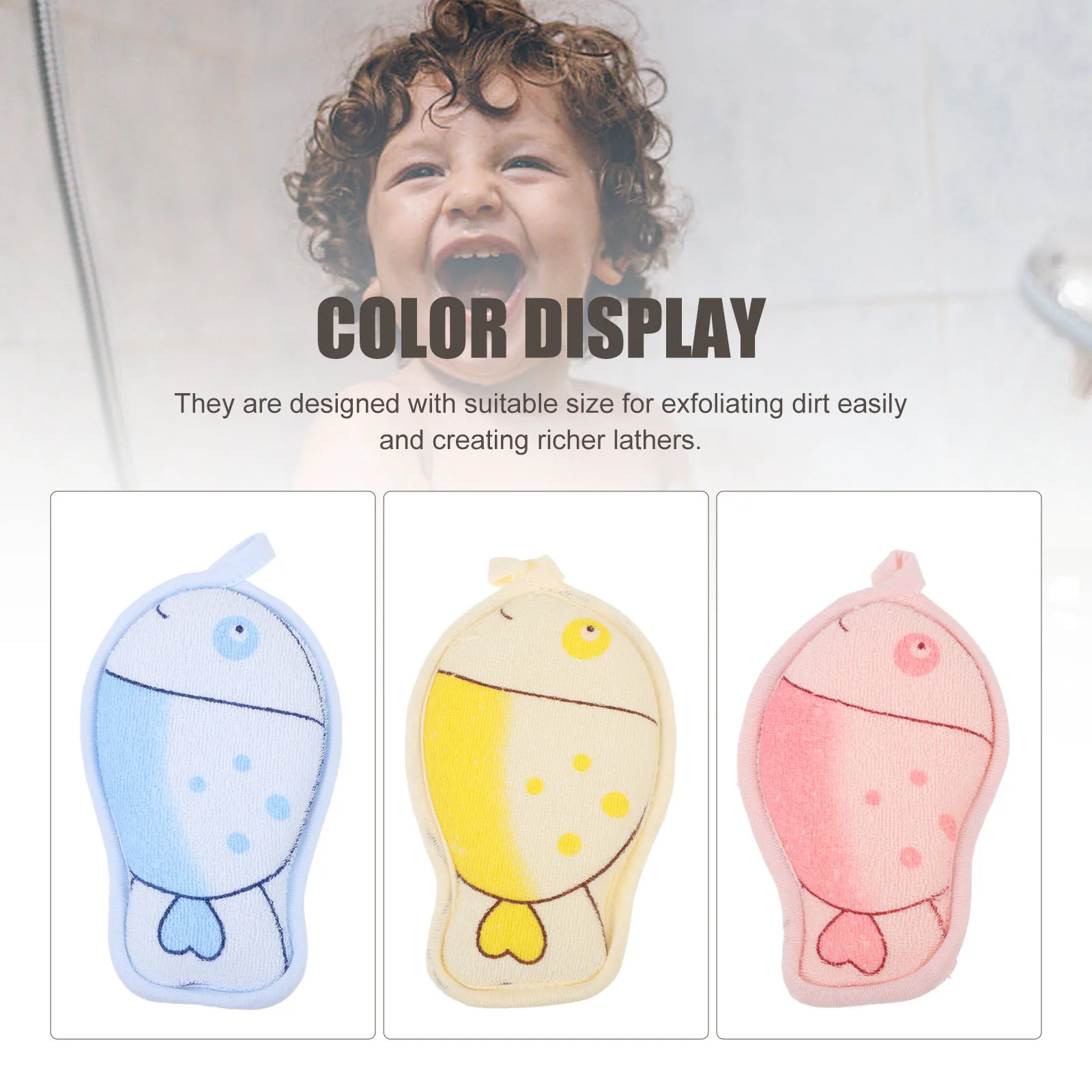 

3 Pcs Bath Cotton Sponge Fun Sponges Shower Accessories Towel Newborn