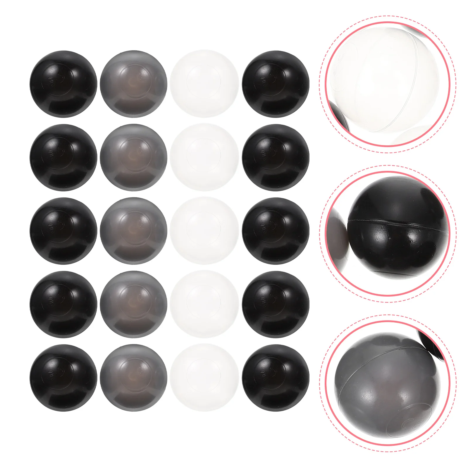 50 szt. Plastikowe Zabawki Kąpielowe dla Dzieci Piłki do Pływania Basen Białe Plastikowe Piłki do Piaskownicy Bezpieczne Zabawne Gry Piłka