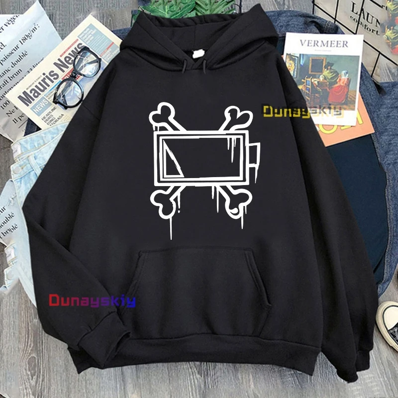 Game Murder Drones Uzi Doorman Cosplay Hoodie Costume Unisex Bone Print Sweatshirt Casual Long Sleeve Hoodies Clothes