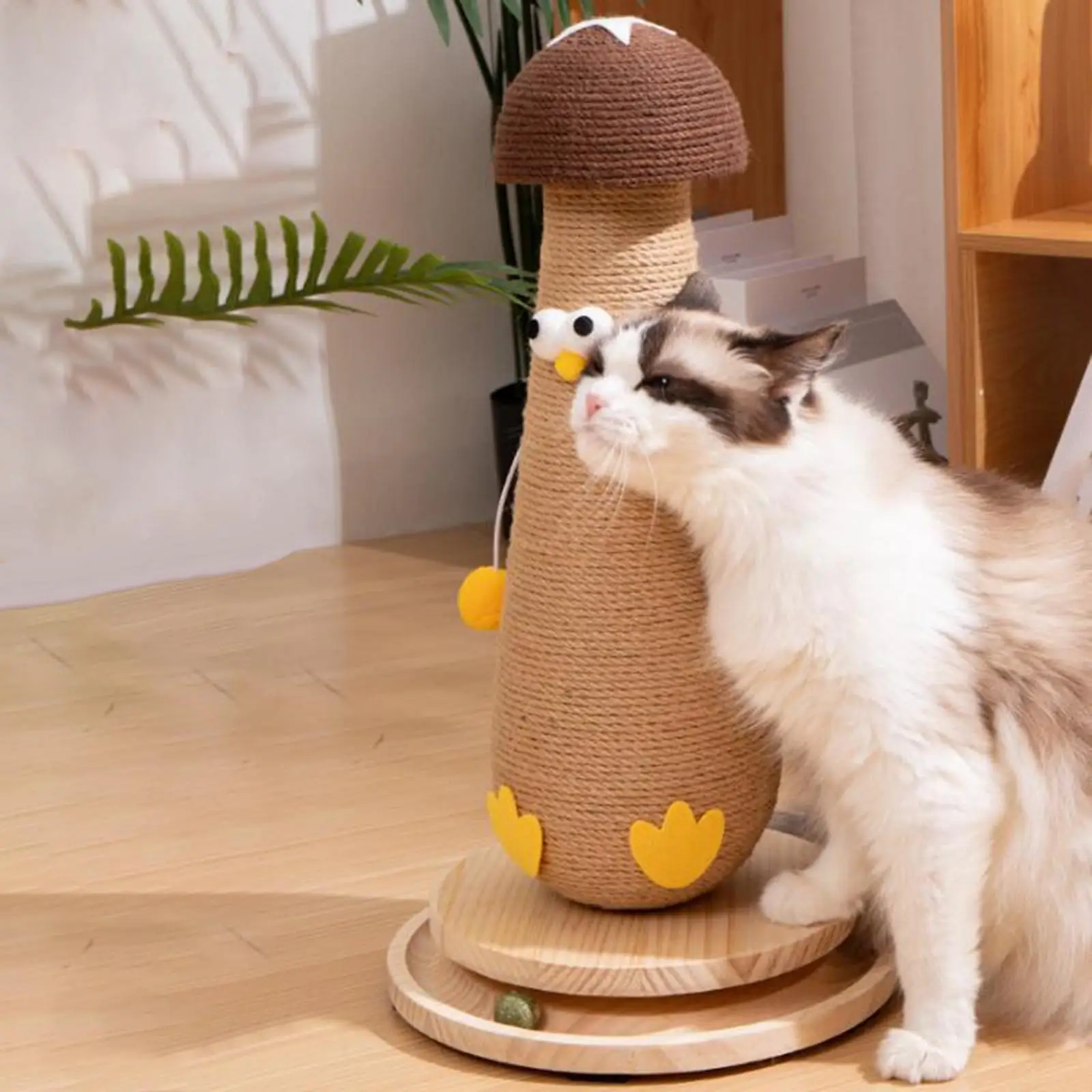 Cat Scratch Post Creative with Dangling Ball Cat Supplies Toy for Kitten & Adult Cat Cat Scratcher Sisal Rope Scratch Pole