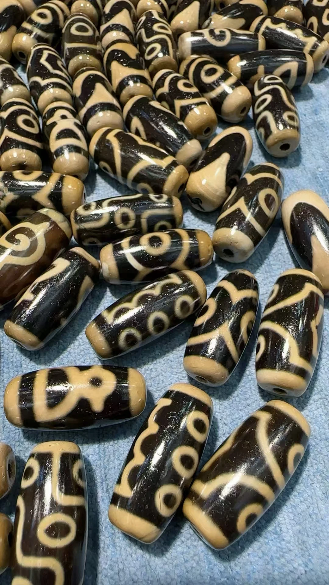 

50pcs/lot Weathered Yellow color natural Agate Tibetan Dzi Beads DIY Men's&Women's Amulet Bracelets Necklaces