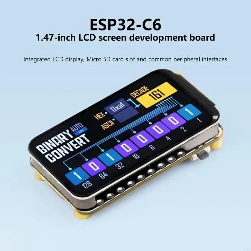 

1,47 дюймовый ЖК-дисплей, интегрированная платформа ESP32 C6 для разработки, модуль с поддержкой 2,4 ГГц WiFi6 и BT5 для инновационных технологий