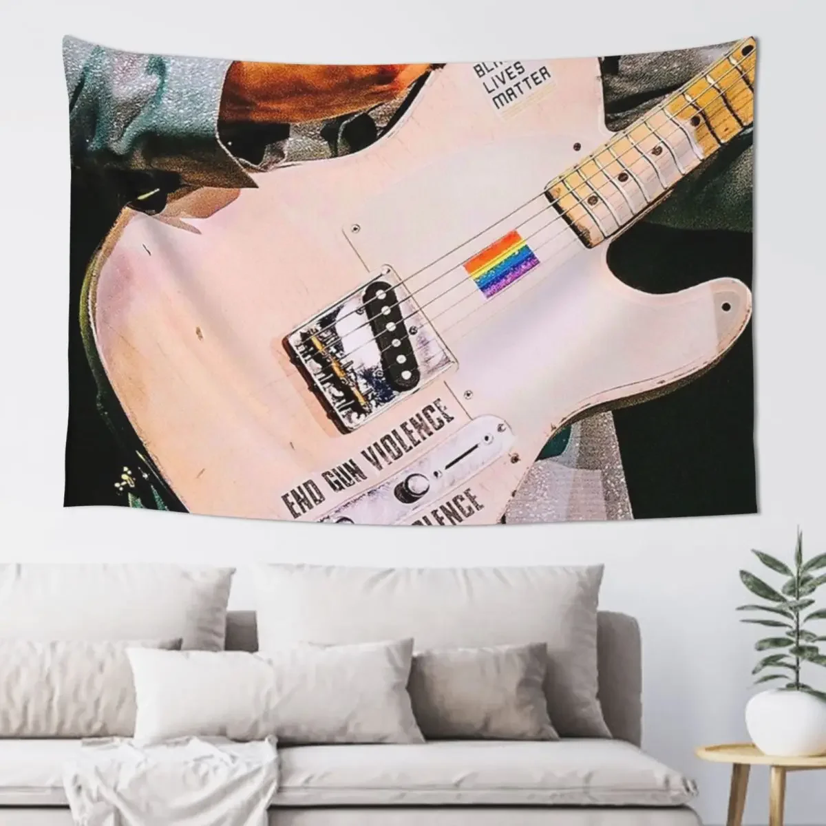 

Beautiful Guitar Tapestry Mushroom Outdoor Decoration Tapestry