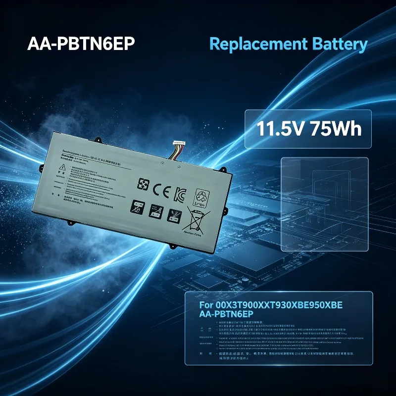 High Capacity Laptop Battery Suitable For 900X3T 900X5T 930XBE 950XBE AA-PBTN6EP 11.5V  75Wh