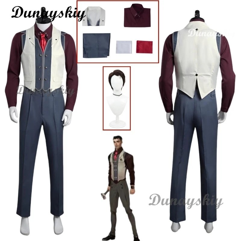 

Jayce Cosplay Arcane: LOL Costume Shirt Vest Pants Outfits Adult Men Boys Fantasia Halloween Carnival Roleplay Disguise Suit