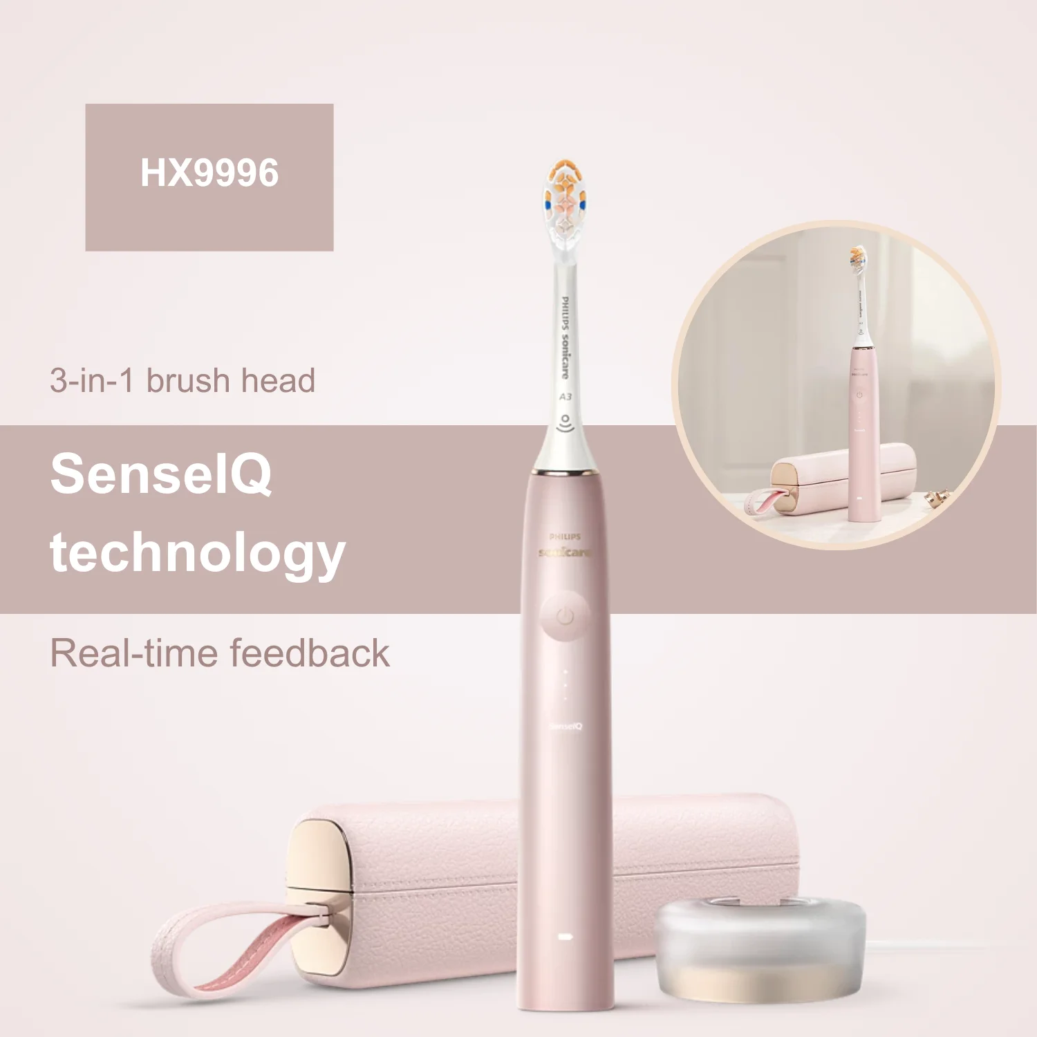 Philips Sonicare 9900 Prestige HX9996, Equipped With SenseIQ Technology