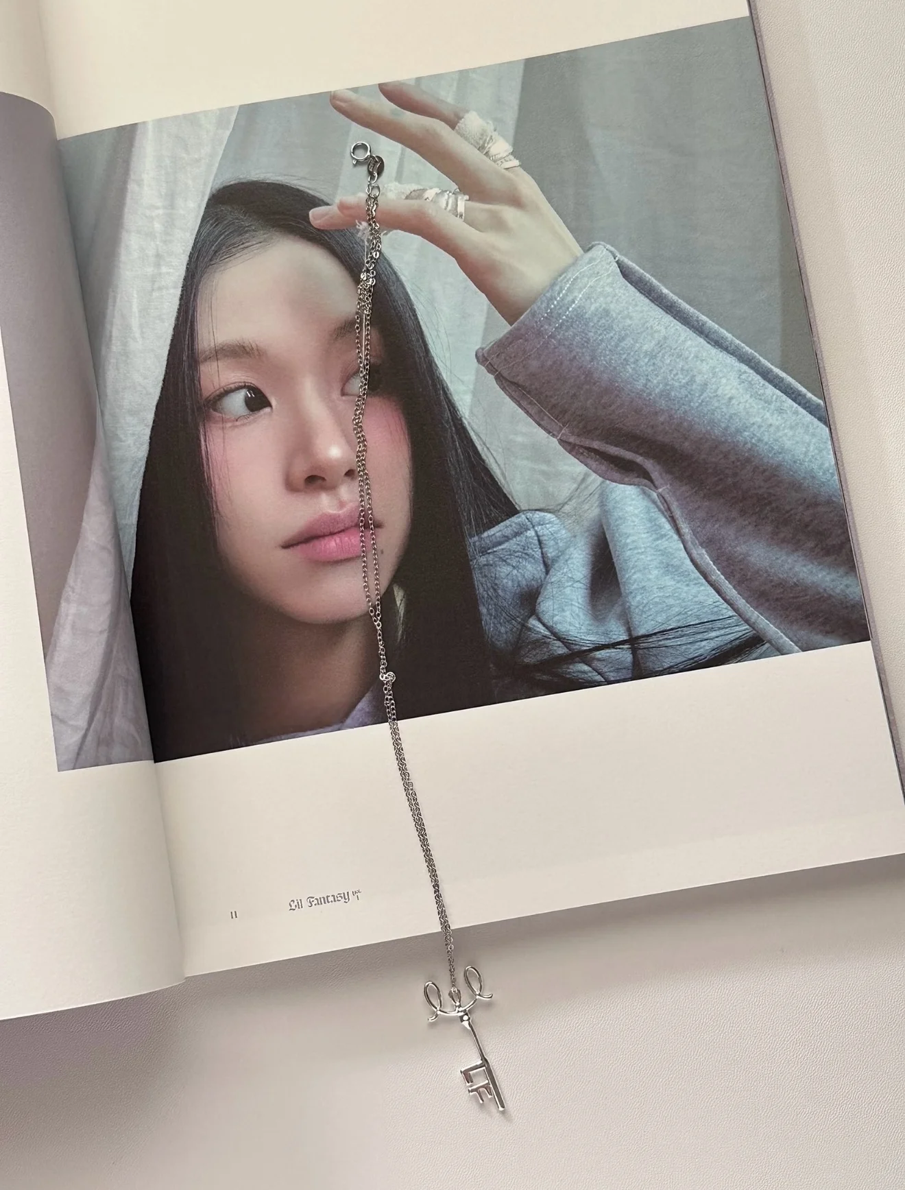 

Kpop Hot Girls Group Member ChaeYoung Solo Album "LIL FANTASY" Necklace CHAEYOUNG Same Sytle Key Necklace Support Accessories