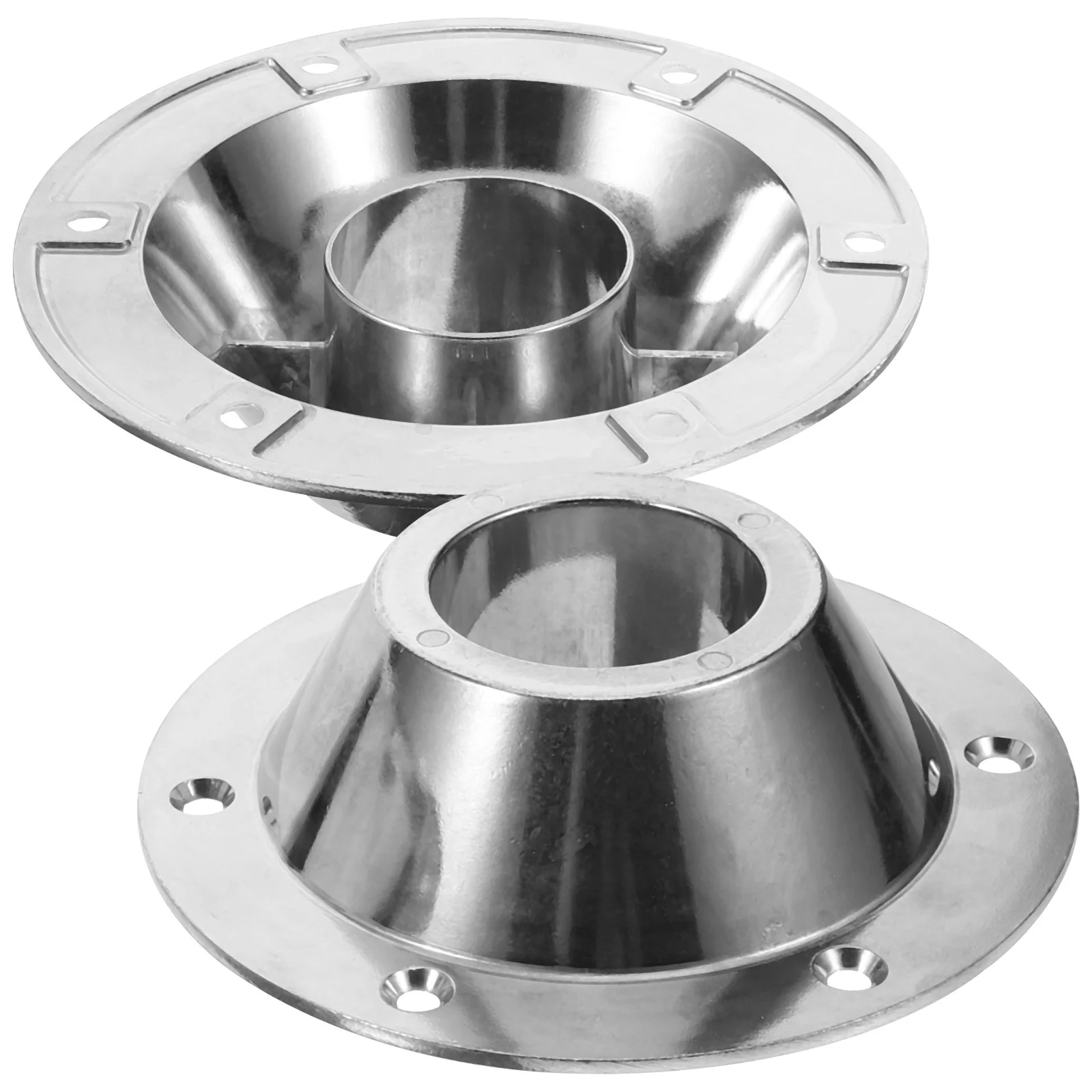 

2 Pcs RV Fixed Accessories Table Base Pedestal Mount Metal Camper Aluminum Dining Flange Mounting