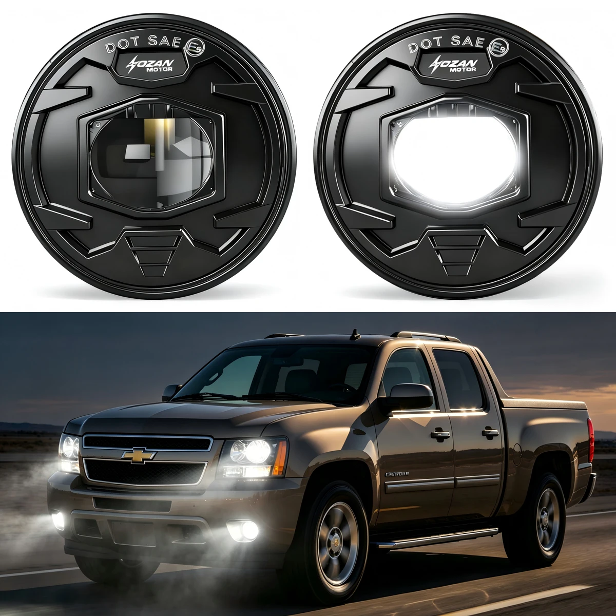 

LED Fog Light DRL for 2015-2019 Chevy Silverado 2500 HD 3500 HD, 2015-2019 GMC Sierra 2500 HD 3500 HD, 2015-2022 GMC Canyon
