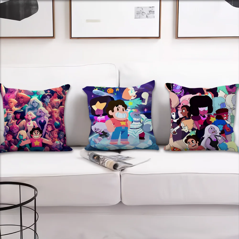 Cartoon Sofa Living Room Bedroom Headboard Backrest Cushion Square Cushion Nap Time  S-Steven Universes Cool  Pillow Case