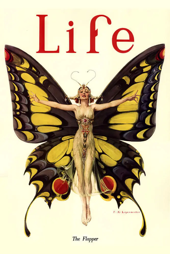 Life The Flapper Butterfly Art Poster  Wall Stickers Home Interior Decoration Painting