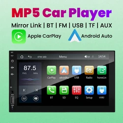 2din 자동차 라디오 7 인치 Carplay 안드로이드 자동 멀티미디어 MP5 플레이어 자동차 스테레오 블루투스 USB TF FM 도요타 혼다 자동차 라디오