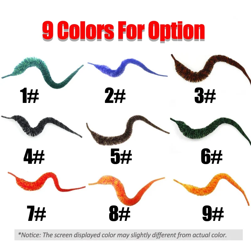 9PCS/10PCS Bicolor Magnum Dragon Tail Wiggle Tails Pike Saltwater Streamer Steel Head Fly Tying Material Double Color Size L