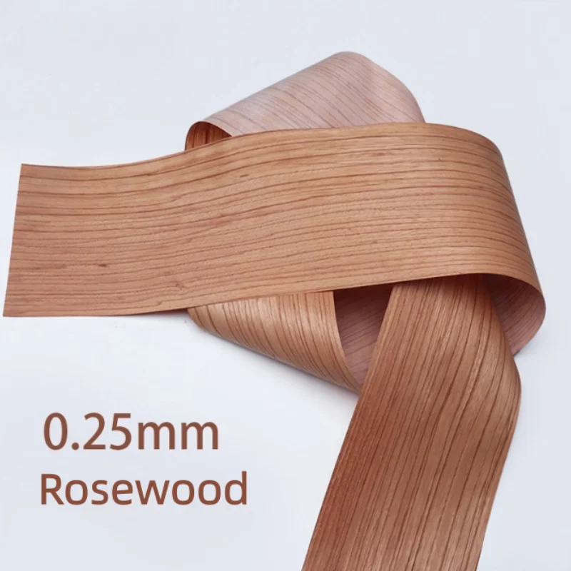 Natural Straight Grain Rosewood Veneer Sheets for DIY Guitar Sides Back Inlay Projects Furniture Doors Decor Panels L:250X20cm