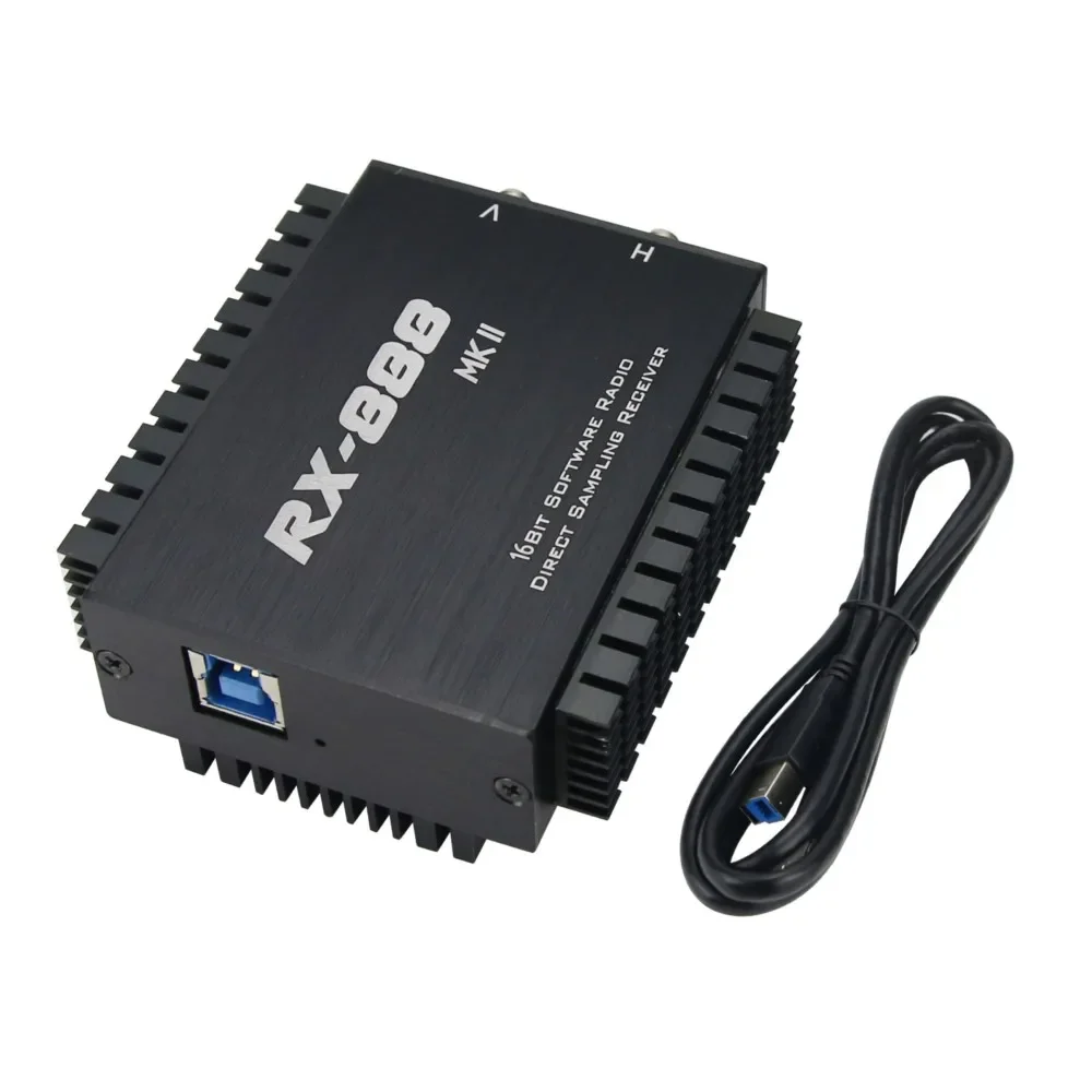 New RX888 MK2 SDR Radio Receiver SDR Ham Radio Receiver LTC2208 16Bit ADC Direct Sampling R828D HF VHF For HDSDR SDR Console