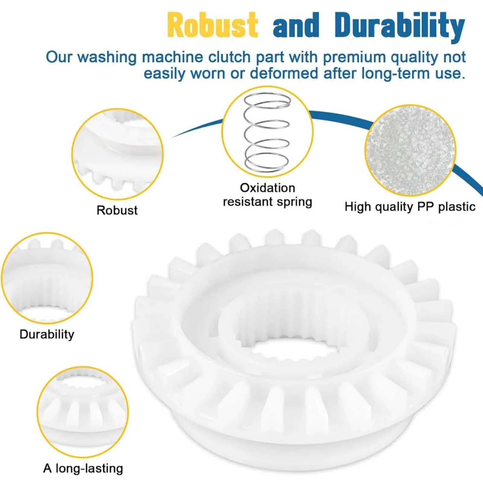 Washing Machine Clutch WH05X24185 & Washer Clutch Spring WH01X24434 Clothes Washing Machine Clutch Repair Kit