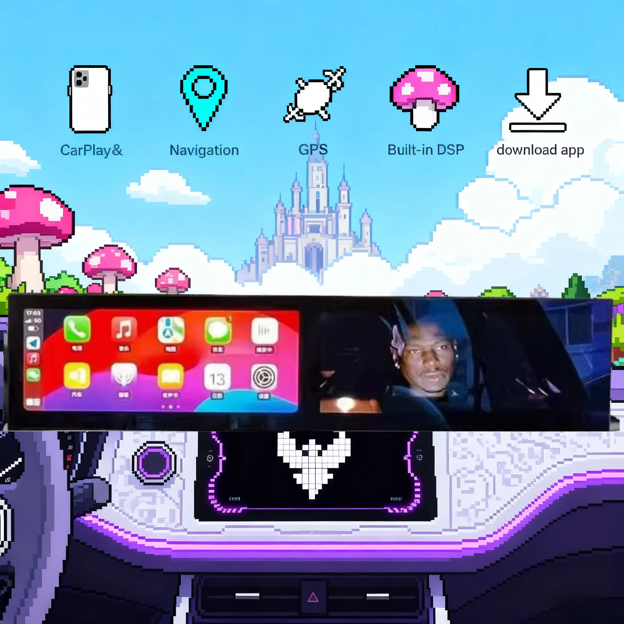 

N 2025 Автомобильный радиоприемник с двойным экраном для BMW 6 серии F10 F11 2010-2017 Carplay Автоматическая навигация BT GPS AI Мультимедийный стерео головное устройство