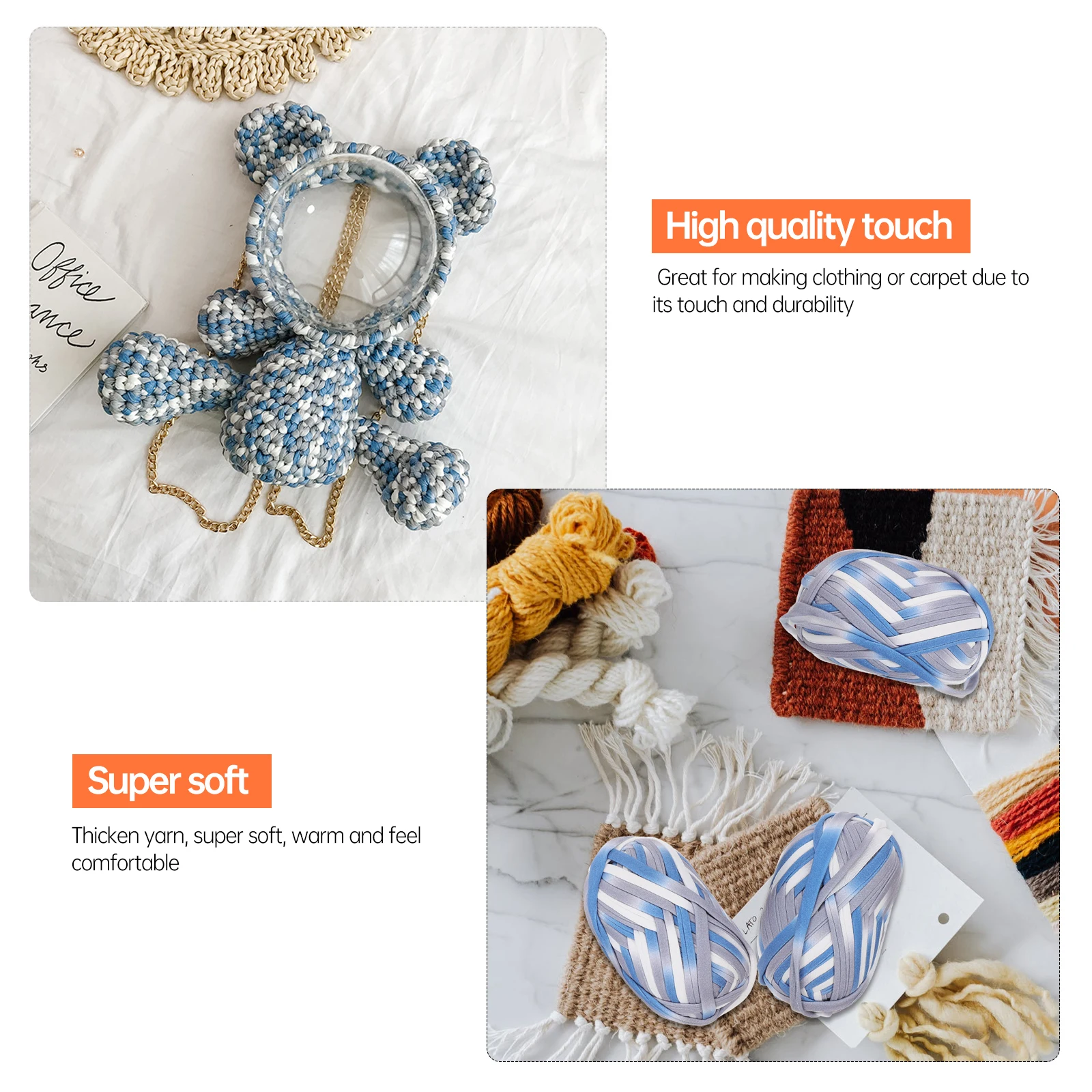 

Super Soft Thickened Colored Cotton Yarn Hats Making Kit Durable Washable Knitting Yarn Crochet Scarf Wool Supplies