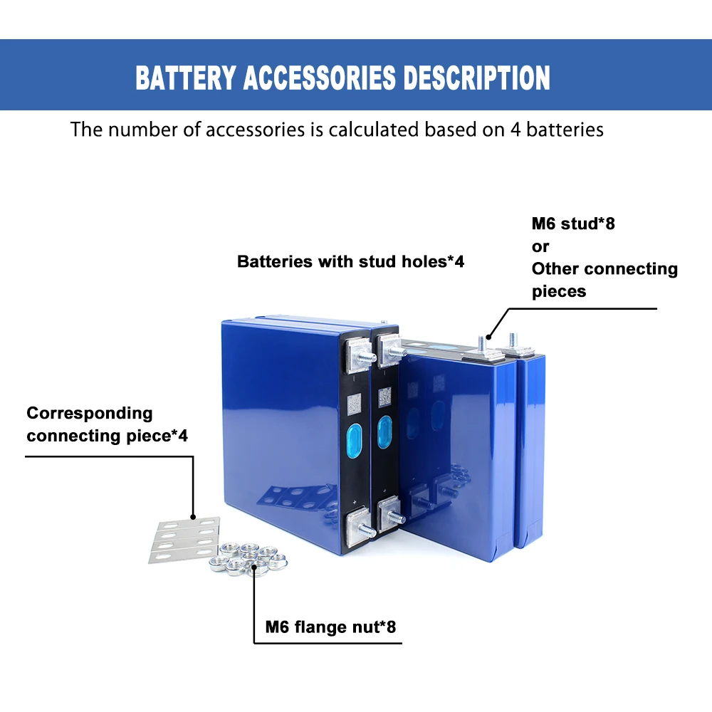 EVE 3.2V 50Ah LifePo4 Battery Grade A Rechargeable Cells Lithium Iron Phosphate For DIY 12V 24V Solar Inverter Electric Vehicle