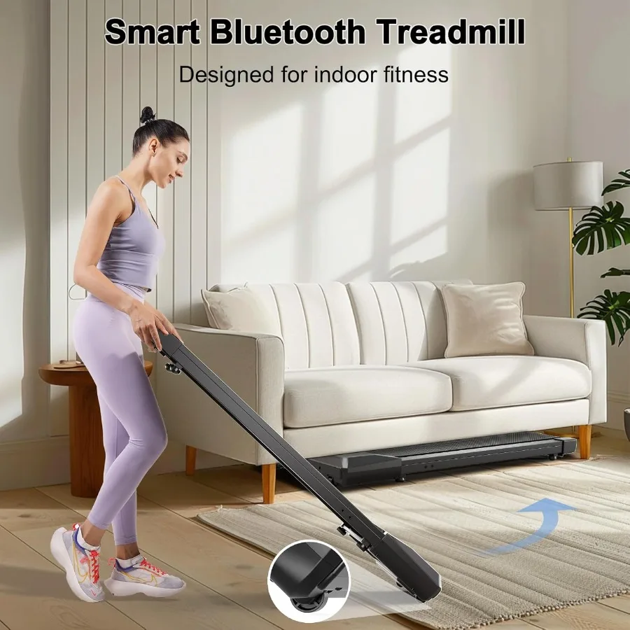 جهاز سير 2 في 1 تحت المكتب مع جهاز تحكم عن بعد للمكتب المنزلي: وسادة مشي محمولة خفيفة الوزن للجري والركض 2.5 حصان