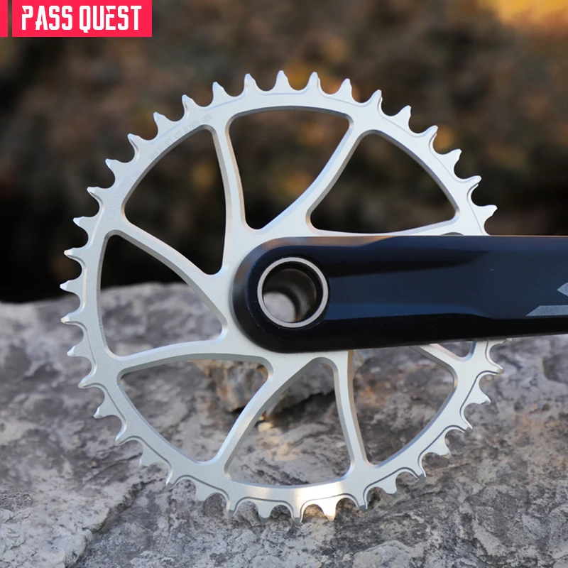 PASS QUEST 0mm Offset Chainring 32T/34T/36T/38T/40T/42T Direct Mount Narrow Wide Chainring for SHIMANO M6100 M7100 M8100 M9100