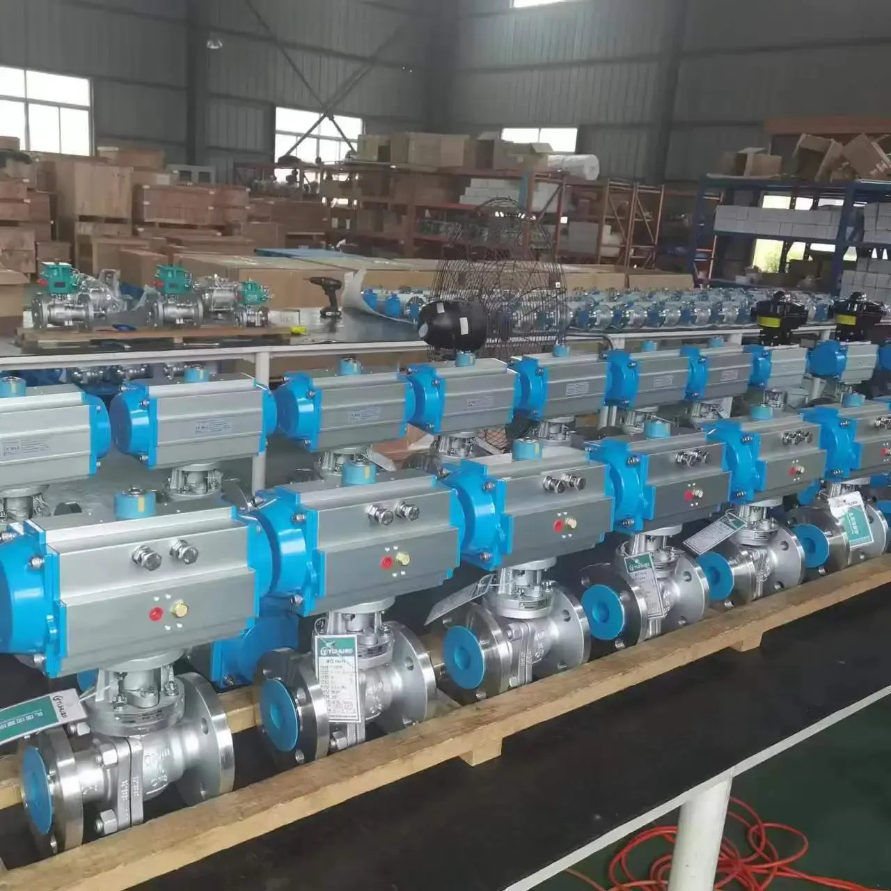 DN150 DN 80 DN250 DN200 10inch ANSICL150 Resilient Ductile Iron Wafer Type Pneumatic Actuator Butterfly Valve