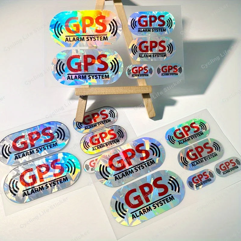 Holographic Laser GPS Tracker Sticker Waterproof Vinyl Decal Car Motorcycle Electric Bike Anti Theft Decoration