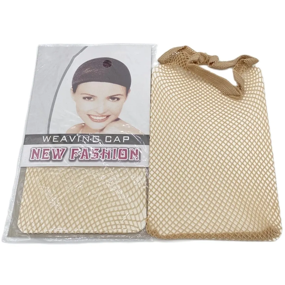 

50 pcs Blonde color NEW Fishnet Wig Cap Stretchable Elastic Hair Net Snood Wig Cap/ Wig Cap / Hair-Net