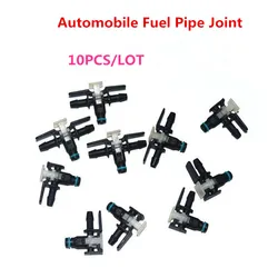 10PCS Automobile Fuel Pipe Joint Adapters for Bosch Fuel Injector Joint Three-way Two-way Fuel Return Pipe Quick Plug