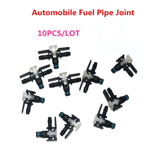 Adaptadores de junta de tubo de combustible para automóvil, junta de inyector de combustible Bosch, tubo de retorno de combustible bidireccional de tres vías, enchufe rápido, 10 Uds.