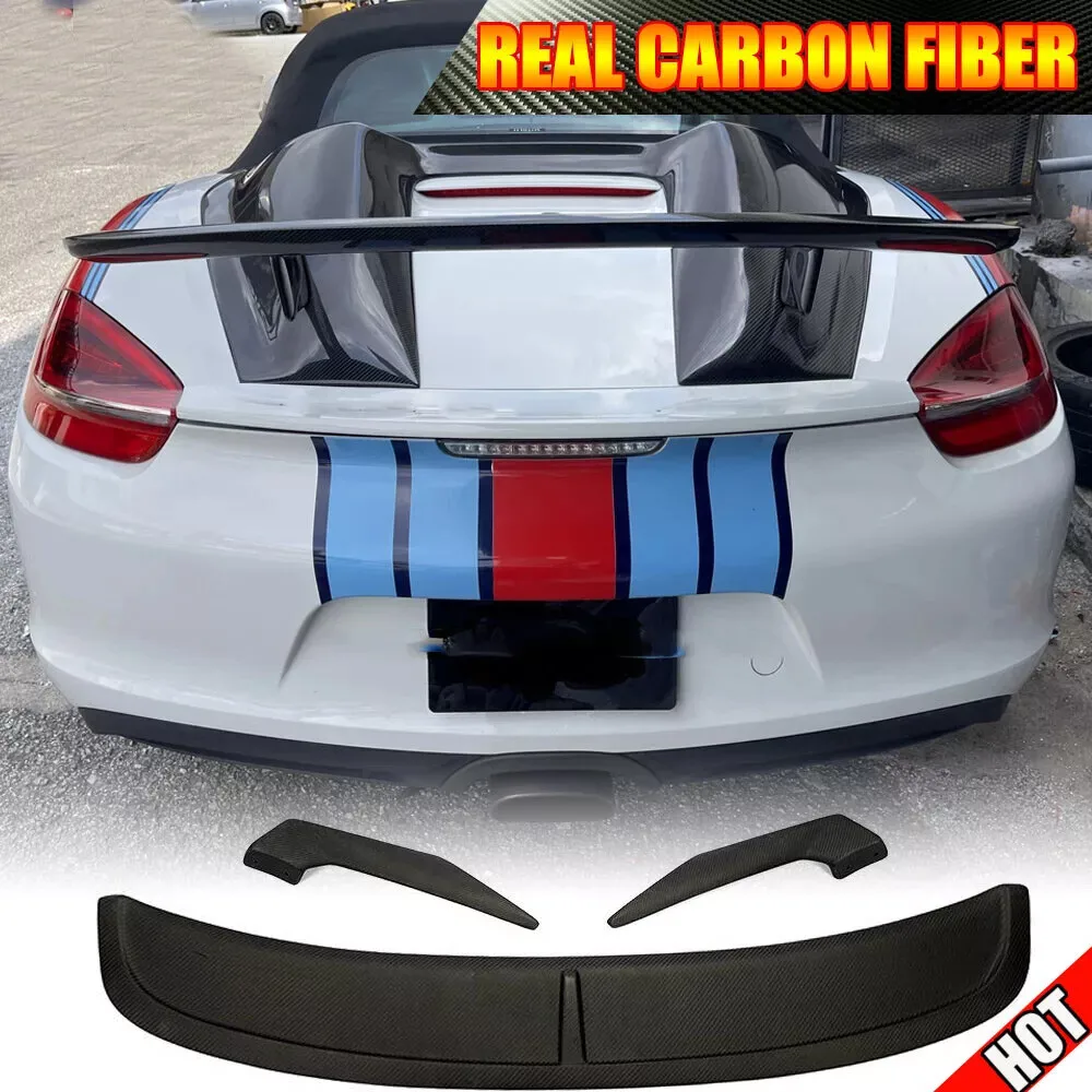 For Porsche 718 Boxster Convertible 2016 2017 2018 2019 2020 2021 Real Carbon Fiber Rear Trunk Spoiler Wing
