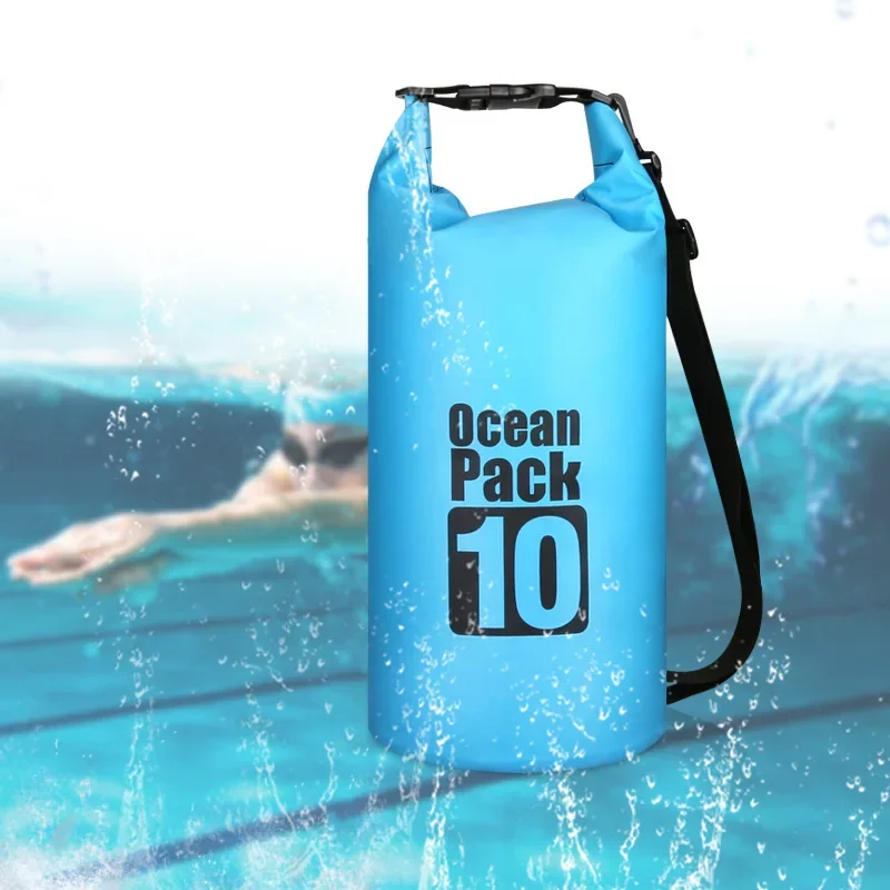 500D Waterproof Swimming Bag Dry Sack 2/5/10/15/20/30L Waterproof Floating Dry Gear Bags For Boating Fishing Rafting Swimming