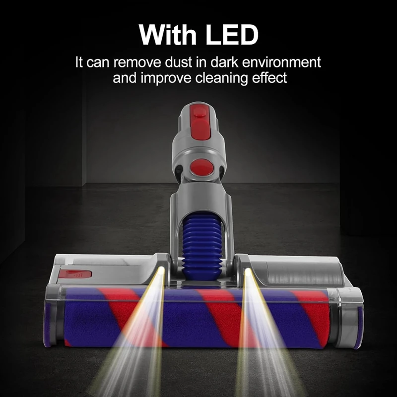 

Сменная вакуумная головка M08K для двигательной головки серии Dyson V7 V8 V10 V11 V15, головка очистки мягкого ролика, двойная роликовая щетка