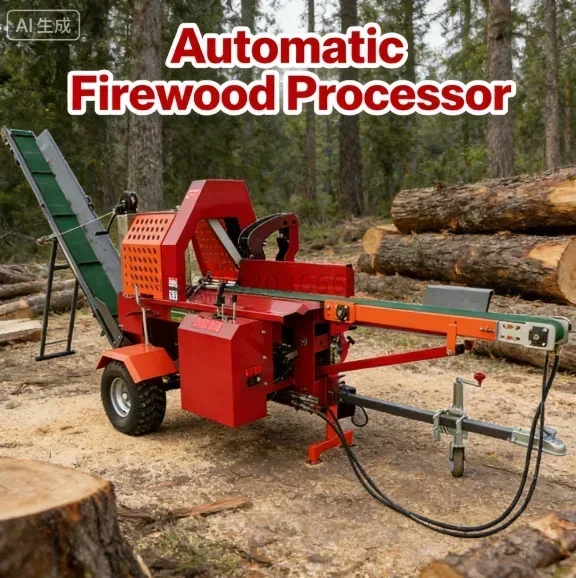 

YG Customized 20T Wood Splitter Combined Firewood Processor Wood Cutting Machinery Hydraulic Conveyor Forestry Machinery