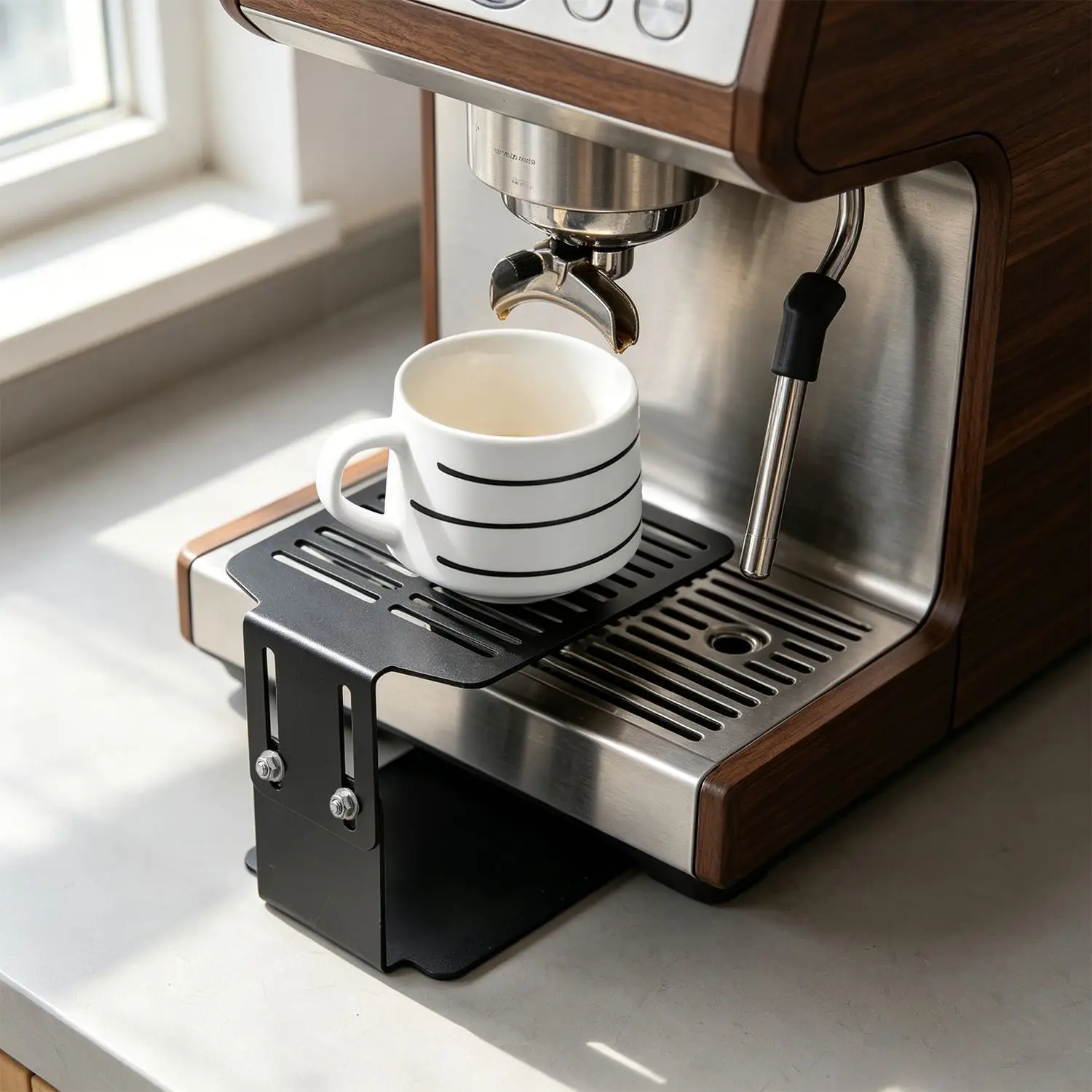 Stainless Steel Coffee Scale Bracket Height Adjustable Electronic Weighing Rack Waterproof Barista Tool for Precision Brewing