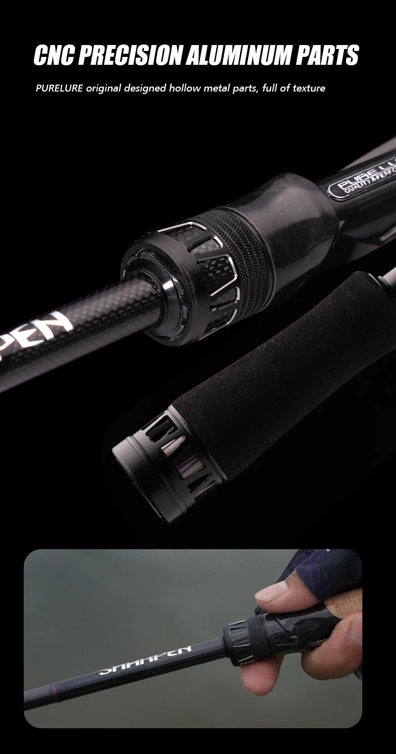 PURELURE NEW SHARPEN Pro 3,5-38g 5ft 6ft Spinn- und Casting-Ruten mit XF-Aktion, FUJI-Ringen für Zander, Barsch, Hecht und Wels – Detail 13
