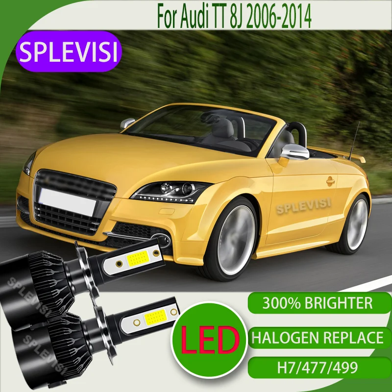

H7/477 Automotive Bulb LED Headlight Hi Lo Beam Road Illumination For Audi TT 8J 2006 2007 2008 2009 2010 2011 2012 2013 2014