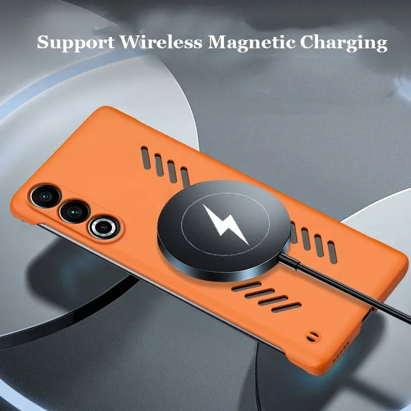 Frameless Graphene Heat dissipation Magnetic PC Case For Meizu 21 20 18 18s 18x Note Pro Wireless Charging Shell Cover